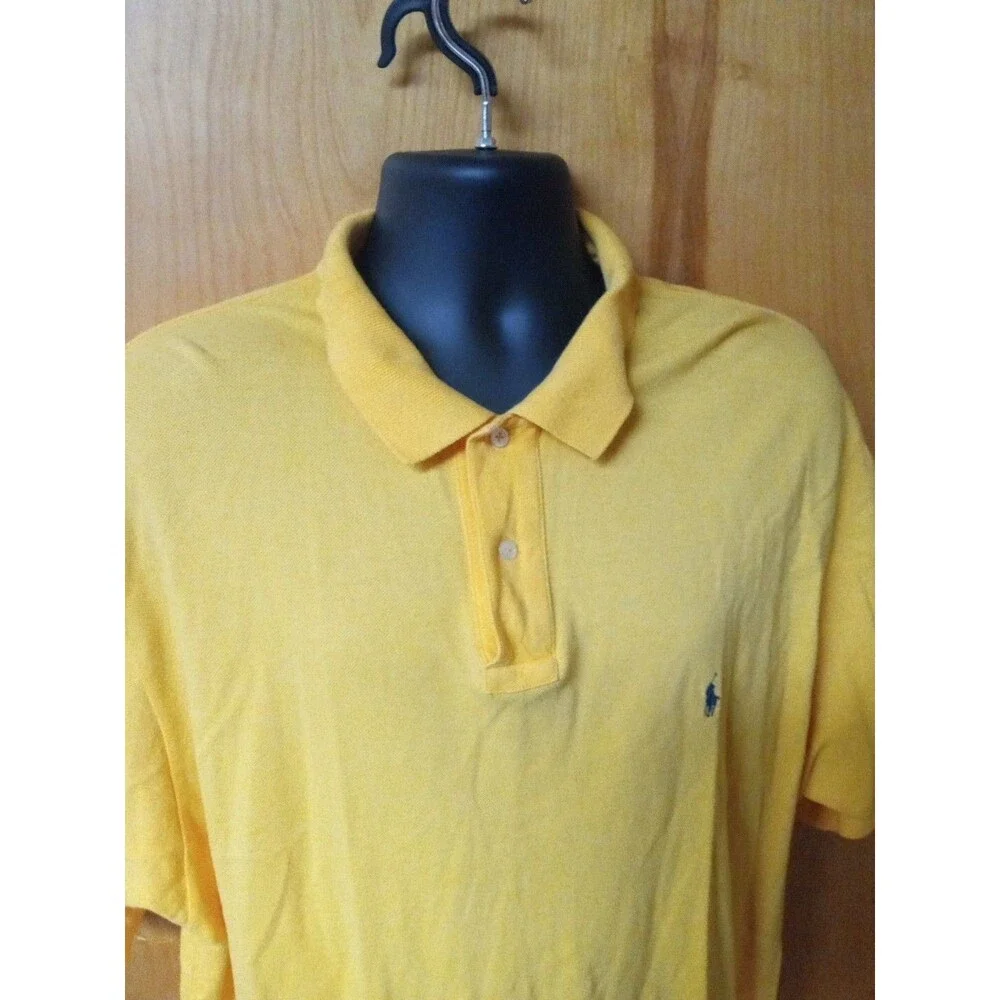 polo ralph lauren golf polo shirt mens size 2xx yellow  cotton